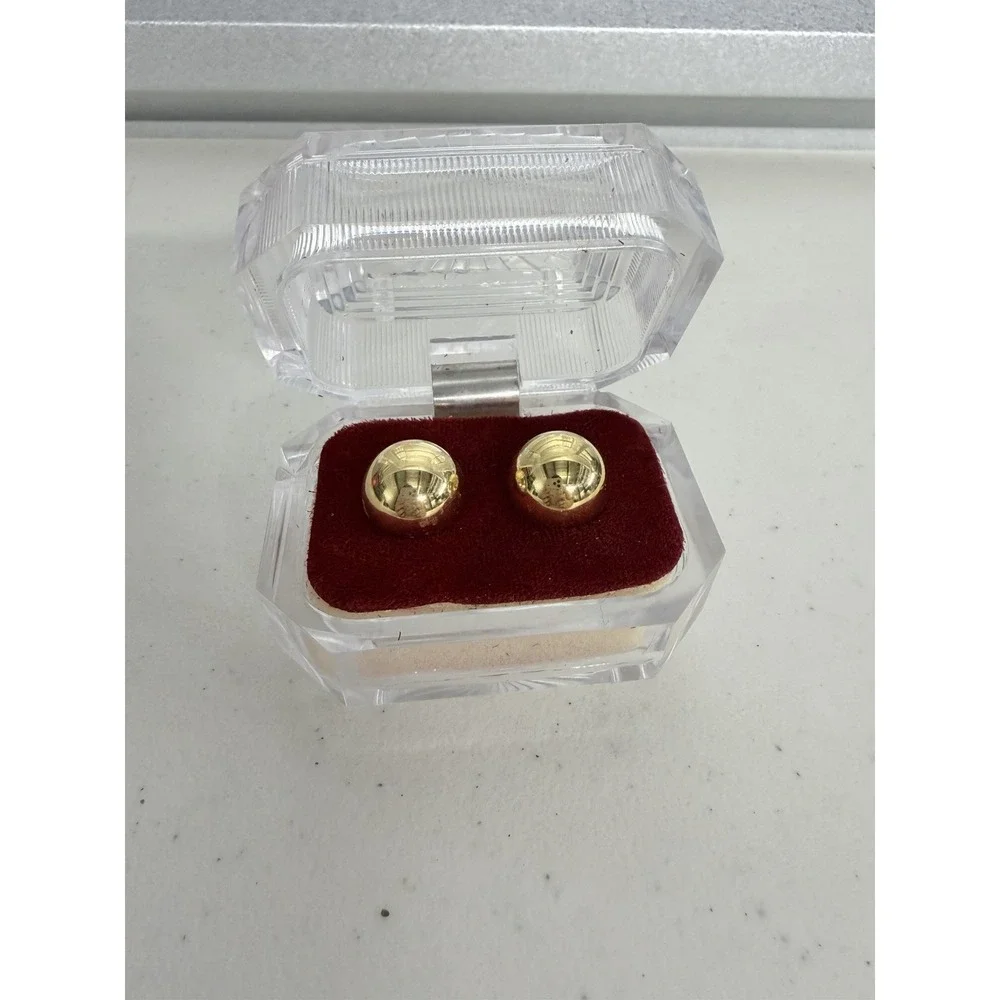 Vintage‎ Solid Gold-Tone Magnetic Health Spheres with Velvet & Lucite Gift Box